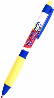 Ручка гелевая, автоматическая "Paints. Желтая", 0,5 мм, синяя (BSGP004-01-case)