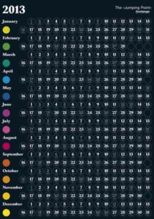 Календарь на 2013 год. Прыгающая точка, черный (76085) Календарь на 2013 год. Прыгающая точка, черный (76085)
