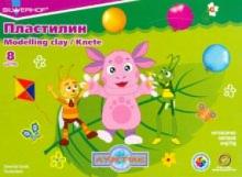Пластилин 8 цветов "Лунтик" (951124-28) Пластилин 8 цветов "Лунтик" (951124-28)