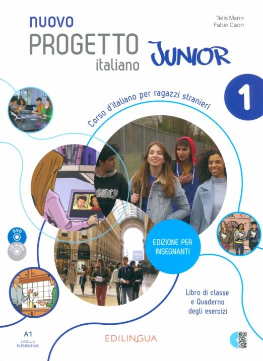 Nuovo Progetto italiano Junior 1. Edizione per insegnanti + CD + DVD Video / Книга для учителя + CD + DVD - 1