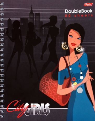 Тетрадь 80 листов, клетка "City Girls" (двойная) (80Тд5С1гр_06667) Тетрадь 80 листов, клетка "City Girls" (двойная) (80Тд5С1гр_06667)