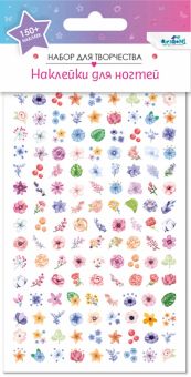 Набор детских наклеек для ногтей Цветочки