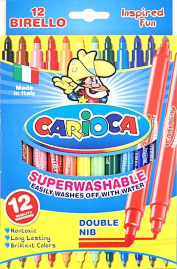 Фломастеры-линеры двухсторонние 12 цветов CARIOCA Birello (41457) Фломастеры-линеры двухсторонние 12 цветов CARIOCA Birello (41457)