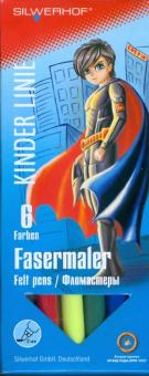 Фломастеры 6 цветов Superhero (870626-01) Фломастеры 6 цветов Superhero (870626-01)
