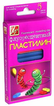 Пластилин флуоресцентный, 5 цветов (12С 764-08) Пластилин флуоресцентный, 5 цветов (12С 764-08)