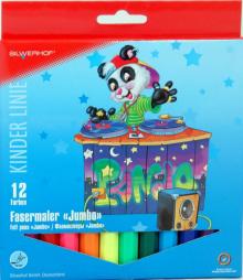 Фломастеры "Jumbo" 12 цветов Panda (861227-03) Фломастеры "Jumbo" 12 цветов Panda (861227-03)