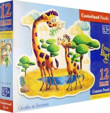 Puzzle-12 MAXI "Жирафы в Саванне" (В-120178 )