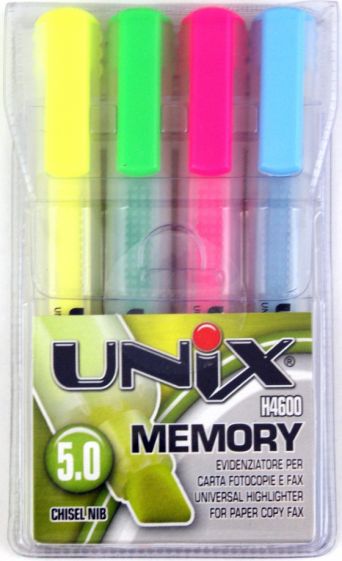 Набор текстовыделителей UNIX MEMORY, 4 цвета (41694/4) Набор текстовыделителей UNIX MEMORY, 4 цвета (41694/4)