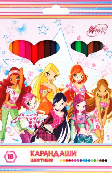 Карандаши "Winx", 18 цветов (6600B18/W) Карандаши "Winx", 18 цветов (6600B18/W)