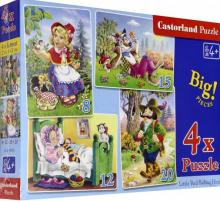 Puzzle-8х12х15х20 "Красная шапочка" (4 в 1) (В-04058)