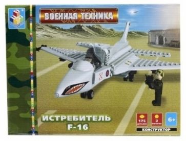 Конструктор 175 деталей. Истребитель F-16 (Т50049) Конструктор 175 деталей. Истребитель F-16 (Т50049)