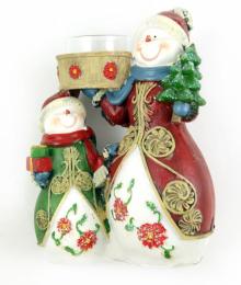 Подсвечник новогодний "Снеговики" (22851) Подсвечник новогодний "Снеговики" (22851)