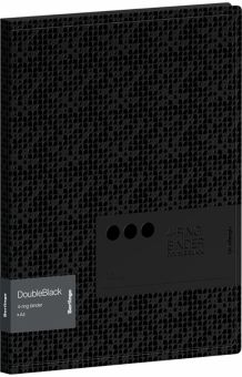 Папка на 4 кольцах "DoubleBlack" черная (RB4_4D701)