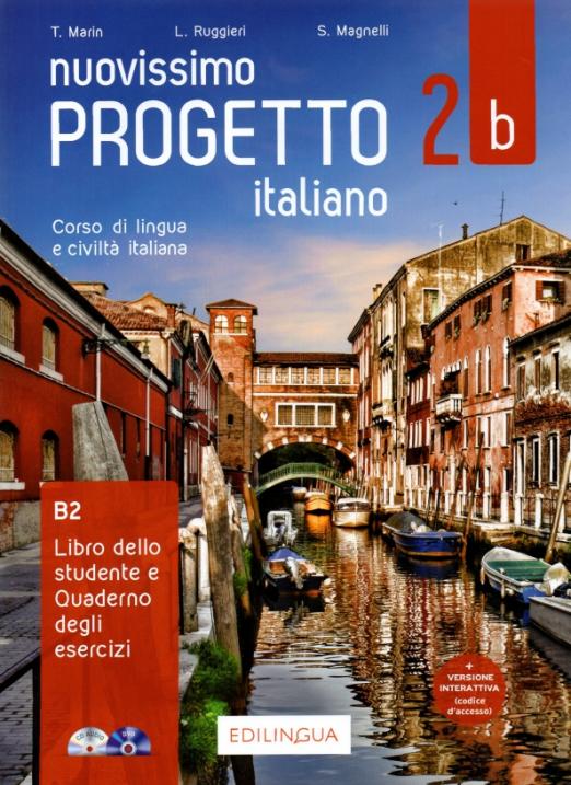Nuovissimo Progetto italiano 2b Libro + Quaderno + DVD + Audio CD / Учебник + рабочая тетрадь (2 часть) - 1