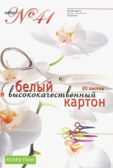 Картон белый №41, А4, 20 л, (арт.11-420-109)