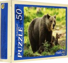 Puzzle-50 "Дикие звери", в ассортименте (П50-5948)
