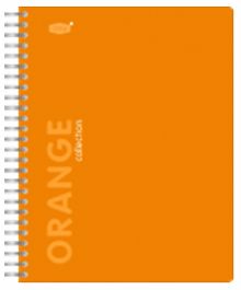 Тетрадь 96 листов, клетка "Orange" с пластиковой линейкой-разделителем (83317)
