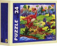 Puzzle-24 "Динозавры", в ассортименте (П24-9914)