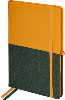 Блокнот Duo, А5, 80 листов, клетка, оранжевый/зеленый