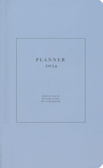 Планнер датированный на 2024 год Notes, голубой, А6+, 32 листа