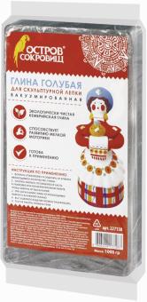 Глина для лепки голубая, 1 кг, вакуумированная (227138)