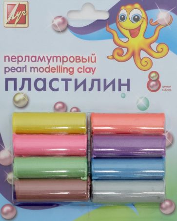 Пластилин перламутровый, 8 цветов (18С 1197-08) Пластилин перламутровый, 8 цветов (18С 1197-08)