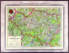 Ретрокарта Карта Владимирской губернии на 1913 г.
