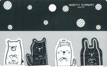 Набор закладок магнитных Коты, 4 штуки, в ассортименте