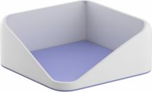 Подставка для бумажного блока, белая с фиолетовым