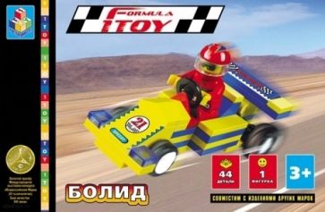 Конструктор 44 детали. ФОРМУЛА 1TOY. Болид (Т50783) Конструктор 44 детали. ФОРМУЛА 1TOY. Болид (Т50783)