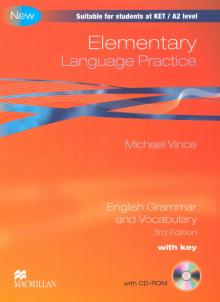 Michael Vince - Elementary Language Practice. English Grammar and Vocabulary. With key (+CD) обложка книги Michael Vince - Elementary Language Practice. English Grammar and Vocabulary. With key (+CD) обложка книги