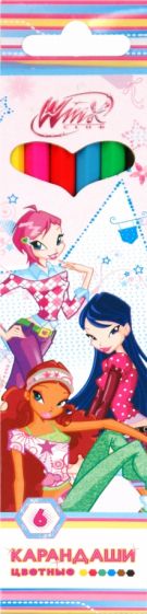 Карандаши "Winx", 6 цветов (6600B6/W) Карандаши "Winx", 6 цветов (6600B6/W)