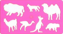 Шаблон для рисования Животные, розовый