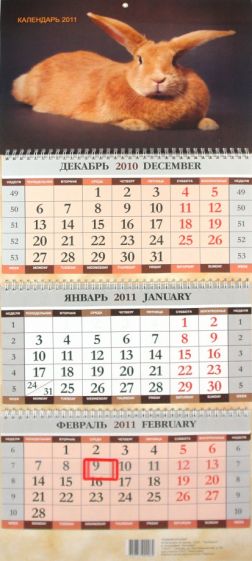 Календарь "Рыжий кролик" квартальный 2011 Календарь "Рыжий кролик" квартальный 2011