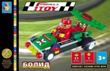 Конструктор 51 деталь. ФОРМУЛА 1TOY. Болид (Т50782) Конструктор 51 деталь. ФОРМУЛА 1TOY. Болид (Т50782)