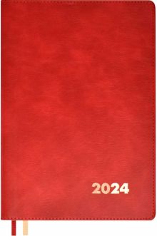 Еженедельник датированный на 2024 год Флоттер, красный, А5, 80 листов