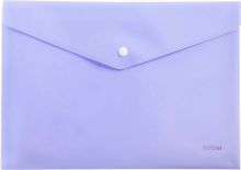 Папка-конверт пластиковая на кнопке" NEWtone Pastel Лаванда" А4 (AKк4_05019)