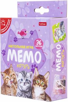 Игра настольная "МЕМО. Котята", 36 карточек (36ИнМ_26163)