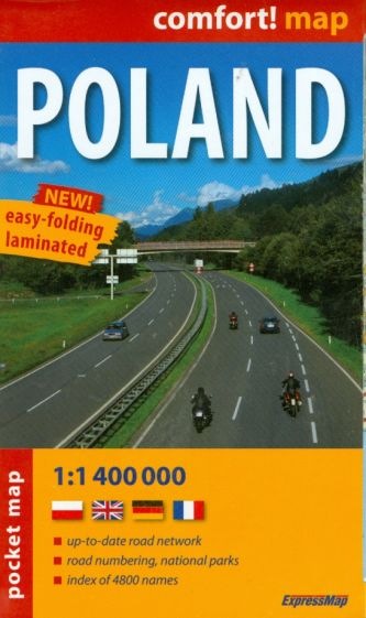 Польша. Ламинированная карта-покет. Масштаб 1:1400000 обложка книги Польша. Ламинированная карта-покет. Масштаб 1:1400000 обложка книги