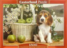 Puzzle-1500. Щенок с корзиной (С-150243) Puzzle-1500. Щенок с корзиной (С-150243)