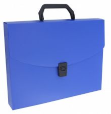 Портфель пластиковый, А4, 1 отделение, синий