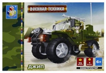 Конструктор 75 деталей. Джип Т50836 Конструктор 75 деталей. Джип Т50836