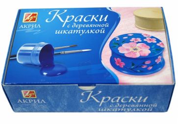 Краски акриловые 4 цвета + шкатулка "Сакура" (23С1448-08) Краски акриловые 4 цвета + шкатулка "Сакура" (23С1448-08)