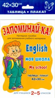 Английский. Моя школа. Для учащихся 2-5 классов. Плакат обложка книги Английский. Моя школа. Для учащихся 2-5 классов. Плакат обложка книги