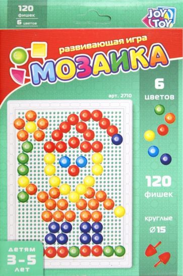 Мозаика 6 цветов, 120 фишек (Е232-Н27032) Мозаика 6 цветов, 120 фишек (Е232-Н27032)