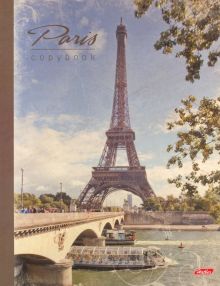 Тетрадь на кольцах Париж, 120 листов, А5+, в ассортименте