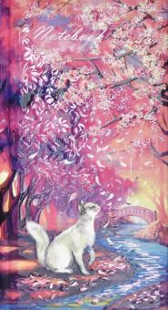 Записная книжка "Цветение сакуры", 80 листов, 110х206 мм, линия, точка (58316)