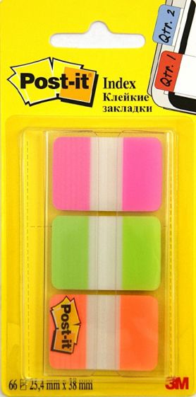 Клейкие закладки. 3 неоновых цвета (686PGO) Клейкие закладки. 3 неоновых цвета (686PGO)
