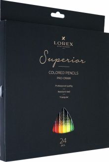 Карандаши цветные, трехгранные "Superior", 24 цвета (LXCPPD24-SP)