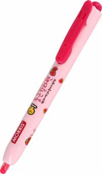 Маркер автоматический ароматизированный Round Color Pen, розовый, клубника